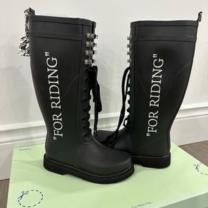 OFF white -rubber boots